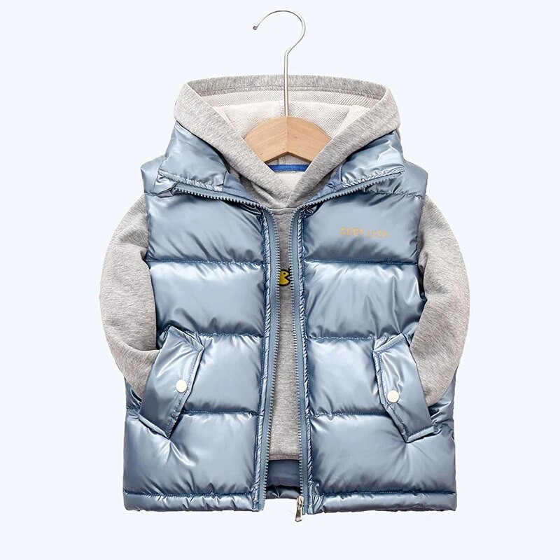 Rudens ziemas bērnu veste Mode bezpiedurkņu jaka meitenēm zēniem kokvilnas veste mēteļi 3-10 gadiem bērnu virsdrēbes apģērbi