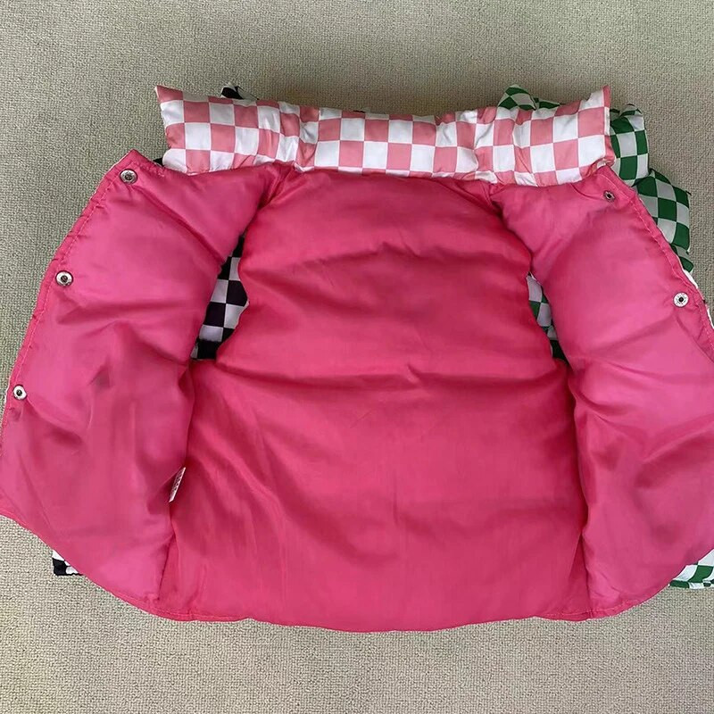 Rudens bērniem siltas plānas rūtainas vestes bērnu kokvilnas veste bērnu virsdrēbes mētelis apģērbi zēni meitenēm jaka veste 2-10 gadiem