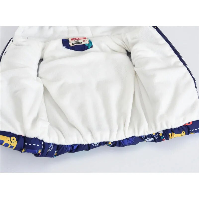 Őszi Téli Lányok Mellények Gyermek pamut meleg kabát Baby Boy Dinoszaurusz Kapucnis Mellény Gyerek Rajzfilm Aranyos Felsőruházat Ruházat