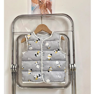 2022. g. Jaunas bērnu vestes, siltas vestes, rudens mazuļi, zēni, meitenes, apdrukātas veste bērniem, bez piedurknēm, kokvilnas jaka mēteļi 2–6 gadiem