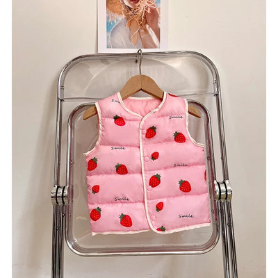 2022. g. Jaunas bērnu vestes, siltas vestes, rudens mazuļi, zēni, meitenes, apdrukātas veste bērniem, bez piedurknēm, kokvilnas jaka mēteļi 2–6 gadiem