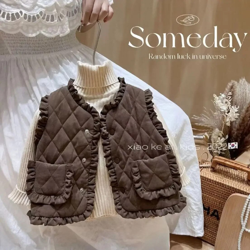 Naujas pavasario kūdikis berniukai mergaičių liemenės striukės mergaitei rudeninė žieminė liemenė drabužiai medvilniniai viršutiniai drabužiai be rankovių vaikiški paltai