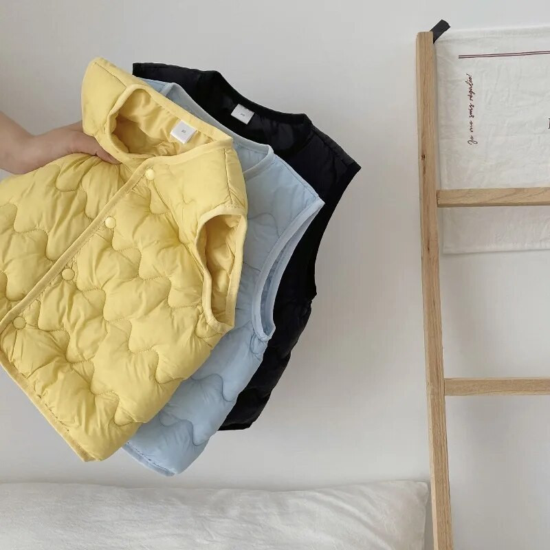 Φθινοπωρινό Χειμώνας Παιδιά Αγόρια Κοριτσίστικα Ζεστό Γιλέκο Μασίφ Βαμβακερό Βαμβακερό Γιλέκο για Παιδιά Παιδικά Χοντρά Αμάνικα Εξωτερικά Ενδύματα 2-7 ετών