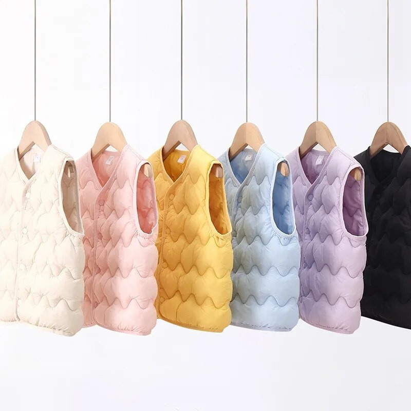 Φθινοπωρινό Χειμώνας Παιδιά Αγόρια Κοριτσίστικα Ζεστό Γιλέκο Μασίφ Βαμβακερό Βαμβακερό Γιλέκο για Παιδιά Παιδικά Χοντρά Αμάνικα Εξωτερικά Ενδύματα 2-7 ετών