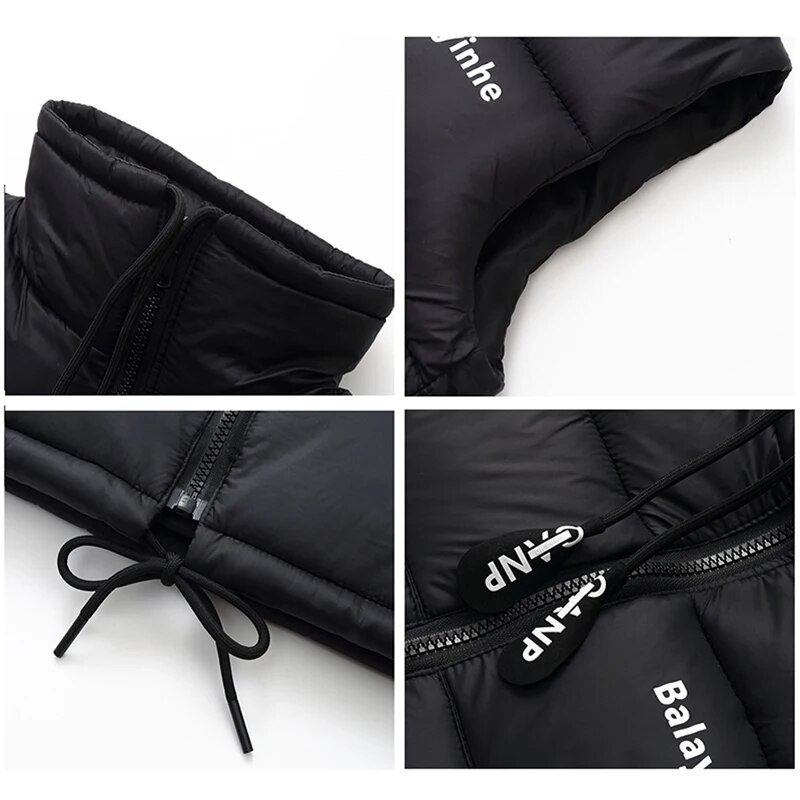 Vaikiška liemenė Striukė paltas raidėmis traukiamas užtrauktukas be rankovių šilti berniuko mergaičių viršutiniai drabužiai 2023 m. rudens žiema paauglių vaikiška liemenė