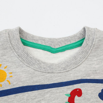 SAILEROAD Φθινοπωρινά νέα ρούχα για αγόρια Βαμβακερά ριγέ εξωτερικά ενδύματα κινουμένων σχεδίων Δεινόσαυροι Μπλουζάκια για μωρά Παιδικά Φούτερ με κουκούλα Φούτερ
