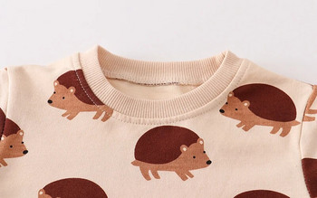 SAILEROAD Άνοιξη Νέο Αγόρια Ρούχα 2-7 ετών Βαμβακερά εξωτερικά ενδύματα κινουμένων σχεδίων Hedgehog Baby tops Κορίτσια Παιδικά μπλουζάκια με κουκούλα για νήπια