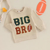 Madingi neaiškios raidės regbio vaikų megztiniai, skirti mažiems berniukams, rudens laisvalaikio drabužiai, ilgomis rankovėmis, megztiniai, viršutiniai kakliukai