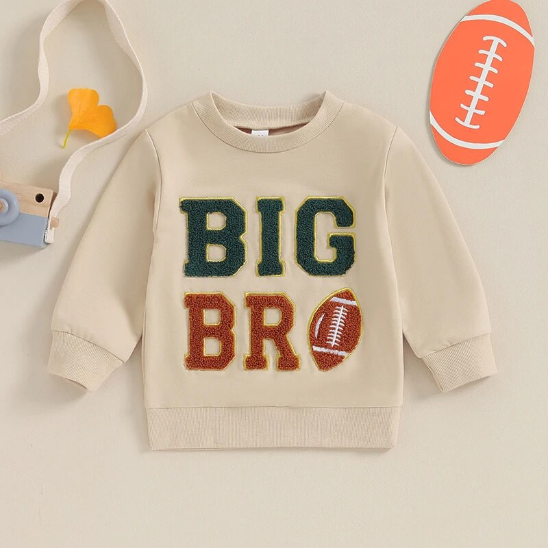 Madingi neaiškios raidės regbio vaikų megztiniai, skirti mažiems berniukams, rudens laisvalaikio drabužiai, ilgomis rankovėmis, megztiniai, viršutiniai kakliukai