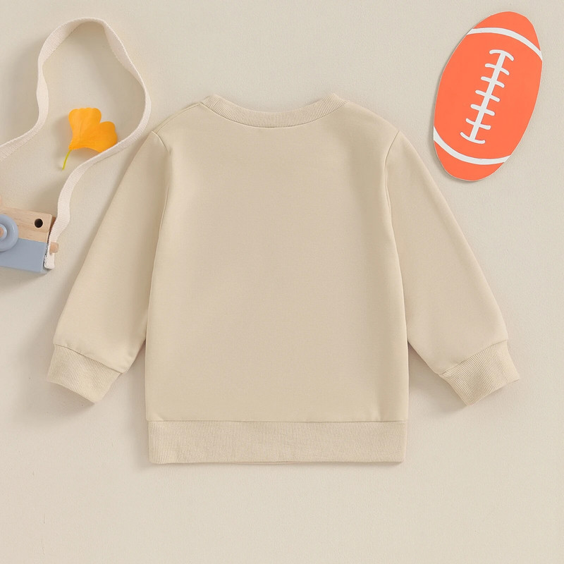 Madingi neaiškios raidės regbio vaikų megztiniai, skirti mažiems berniukams, rudens laisvalaikio drabužiai, ilgomis rankovėmis, megztiniai, viršutiniai kakliukai