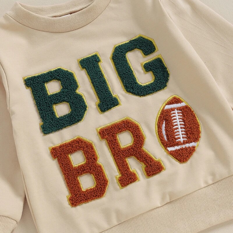 Madingi neaiškios raidės regbio vaikų megztiniai, skirti mažiems berniukams, rudens laisvalaikio drabužiai, ilgomis rankovėmis, megztiniai, viršutiniai kakliukai