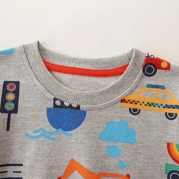 Παιδικά Αγόρια Φούτερ Κινούμενα σχέδια Φθινοπωρινά μακρυμάνικα Φούτερ Αυτοκινήτου τύπωμα για αγόρια κορίτσια Αθλητικά πουκάμισα ανοιξιάτικα πουλόβερ μωρά