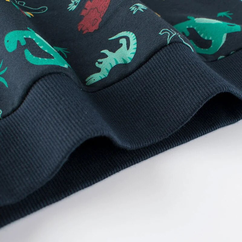 2023. gada ziema, jauns bērnu džemperis, dinozauru multfilma, džemperis, zēnu kapuces, ikdienas apģērbs ar garām piedurknēm samta bērnu