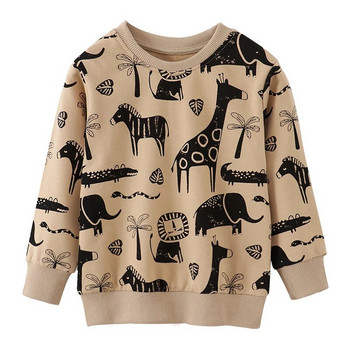 SAILEROAD 2023 Άνοιξη Νέα Αγόρια 2-7 ετών Ρούχα Βαμβακερά εξωτερικά ενδύματα κινουμένων σχεδίων Ζώα μπλουζάκια μωρά Παιδικά μπλουζάκια με κουκούλα για νήπια