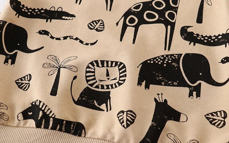 SAILEROAD, 2023 m. pavasaris, nauji berniukai 2–7 m. Drabužiai Medvilniniai Viršutiniai drabužiai Animaciniai filmai Gyvūnai Kūdikių viršutiniai drabužiai Vaikams Mažylių megztiniai megztiniai