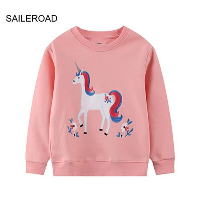 SAILEROAD Tavaszi új fiúk 2-7 éves korig Ruhák Pamut Felsőruházat Rajzfilm Dinoszaurusz Baba Felsők Lányok Gyerekek Tipegő Pulcsi Pulóverek