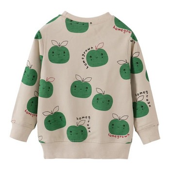 Суичър за момчета и момичета Есенно облекло Детска мода Анимационни топове с кръгло деколте Ежедневна тениска за бебета 2-7T Пролет Европа и Америка