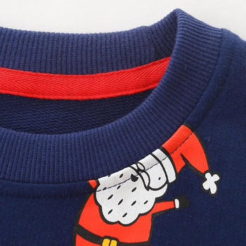 Φούτερ μωρού κινουμένων σχεδίων Φθινοπωρινά μακρυμάνικα για αγόρια χριστουγεννιάτικα ρούχα αθλητικό πουκάμισο Πρωτοχρονιάτικο μπλουζάκι για αγόρι Φούτερ στολή