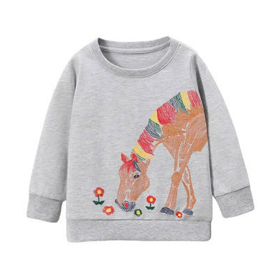 Jumping Meters 2-7T Animals Print Bērnu džemperi rudens pavasarim bērniem Apģērbi ar garām piedurknēm Bērnu apģērbi Toddler Tops