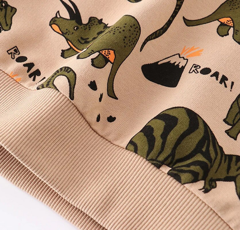 Pārdodu Hoodies dinozauru zēns T-krekls meitene rudens/ziemas džemperis bērnu ikdienas tops bērnu kokvilnas drēbes ar garām piedurknēm