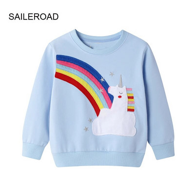 SAILEROAD Άνοιξη Νέα Αγόρια Ρούχα 2-7 ετών Βαμβακερά εξωτερικά ενδύματα κινουμένων σχεδίων καρχαρίας μωρό μπλουζάκια για κορίτσια Παιδικά μπλουζάκια με κουκούλα για νήπια