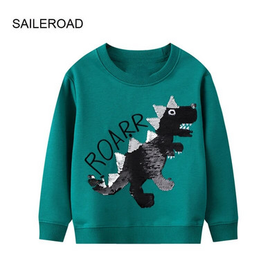 SAILEROAD Pavasara zēni 2-7 gadi Apģērbi Kokvilnas Virsdrēbes Karikatūras Ekskavatori Bērnu Topi Meitenes Bērniem Mazu bērnu kapucis Džemperi
