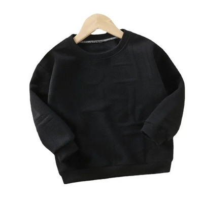 Kiddie Black Dog Print Pulovers Bērnu topi 2019. gada rudens bērniem ar garām piedurknēm ikdienas sporta krekls zēnu sporta krekli Toddler džemperis