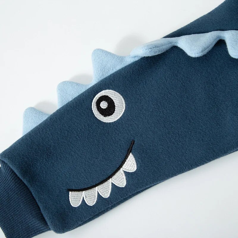 SAILEROAD 2022 jauni vilnas džemperi zēniem 2–7 gadus veci apģērbi kokvilnas virsdrēbes multfilmas dinozauri Bērnu topiņi bērniem, toddler kapucis