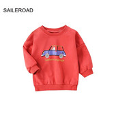 SAILEROAD Pavasaris Rudens Jauns 2–7 gadi Apģērbi Kokvilnas Virsdrēbes Karikatūras Transportlīdzekļi Zēniem Zēniem Apkakle Topi Bērniem Toddler Džemperi