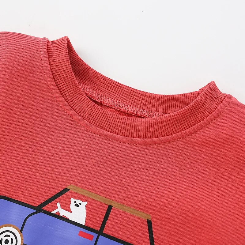 SAILEROAD Pavasaris Rudens Jauns 2–7 gadi Apģērbi Kokvilnas Virsdrēbes Karikatūras Transportlīdzekļi Zēniem Zēniem Apkakle Topi Bērniem Toddler Džemperi