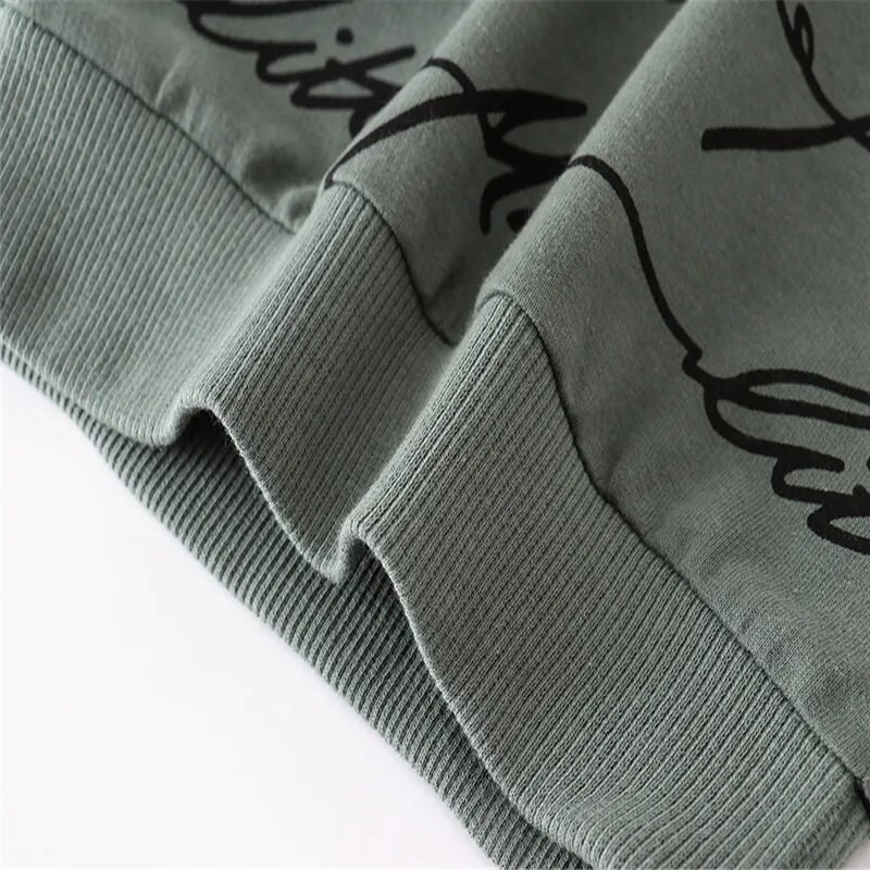 Šokinėjantys metrai Rudens pavasario vaikų megztiniai su raidėmis berniukams, mergaitėms, medvilniniams drabužiams, karštai parduodami mažylių marškinėliai