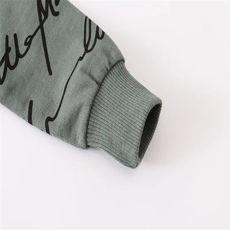 Šokinėjantys metrai Rudens pavasario vaikų megztiniai su raidėmis berniukams, mergaitėms, medvilniniams drabužiams, karštai parduodami mažylių marškinėliai