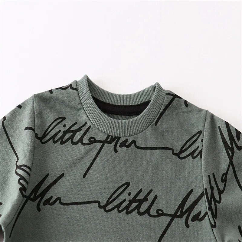 Šokinėjantys metrai Rudens pavasario vaikų megztiniai su raidėmis berniukams, mergaitėms, medvilniniams drabužiams, karštai parduodami mažylių marškinėliai
