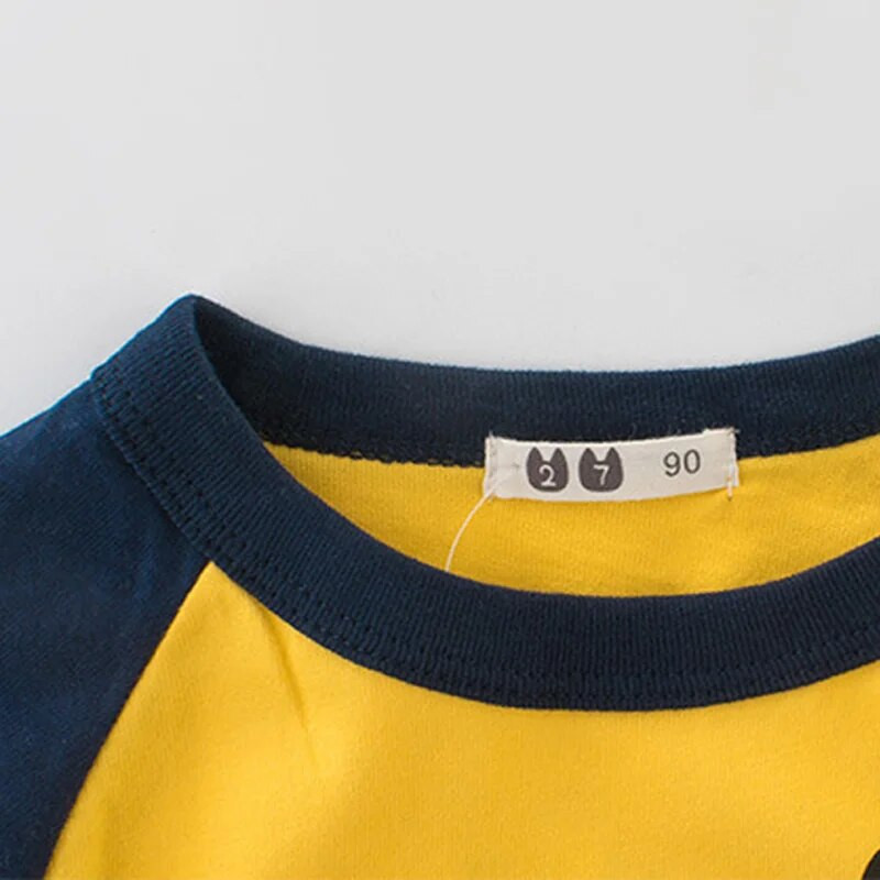 2023. gada rudens T krekls Karikatūra Automašīnas T-krekls Zēni Meitenes Mazuļi Bērnu Apģērbi Kokvilnas Tops ar garām piedurknēm Zēnu Bērnu Apģērbs 2–9 gadi