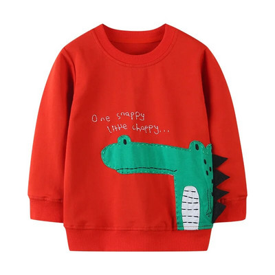 2023. aasta kevad-sügis vabaaja stiilis laste pikkade varrukatega multikas dinosauruste mustriga Beebi laste dressipluus poiste ja tüdrukute pullover
