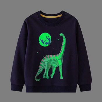 SAILEROAD 2022 Φθινόπωρο για αγόρια 2-7 ετών Ρούχα Βαμβακερά εξωτερικά ενδύματα κινουμένων σχεδίων φωτεινά μπλουζάκια δεινοσαύρων Παιδικά μπλουζάκια με κουκούλα για νήπια