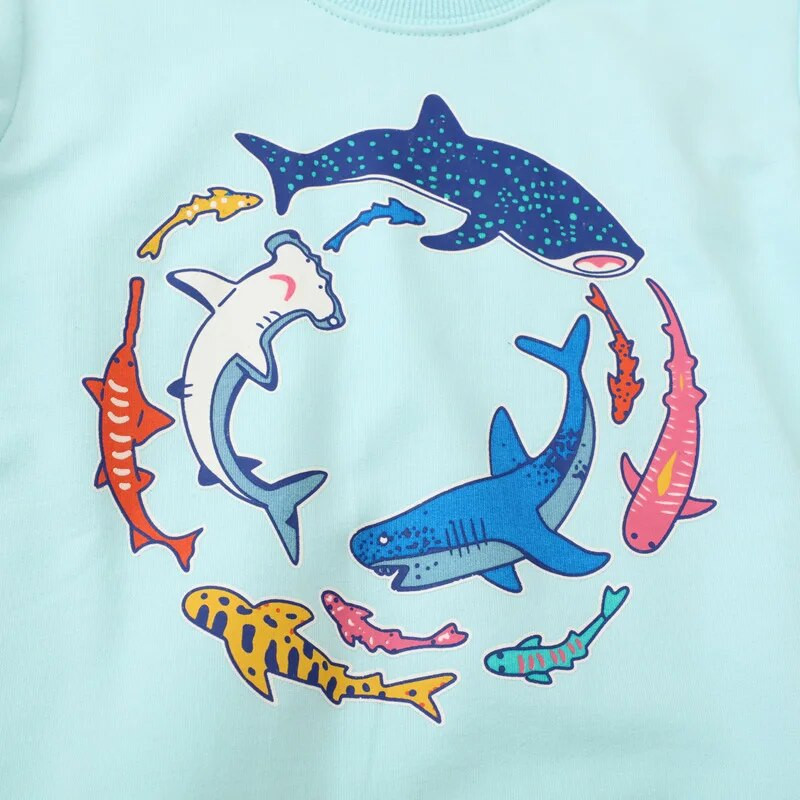 SAILEROAD 2023 Bērni Drēbes Zēni Rudens Jauns Kokvilnas Virsdrēbes Karikatūra Gaismas Vaļi Bērnu Topi Toddler Džemperi Kaputes