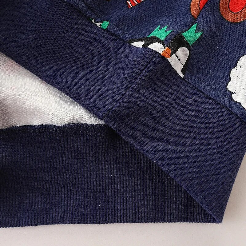 Jauns Ziemassvētku apģērbs Pulovers Zēniem Meiteņu Džemperi Ziemassvētku vecīša apdruka Bērnu kapuces Rudens garās piedurknes Bērnu džemperi