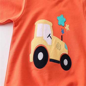 Jumping Meters Φούτερ για αγόρια με κέντημα αυτοκινήτου Βαμβακερά παιδικά ρούχα Φθινοπωρινή άνοιξη Μόδα με κουκούλα μπλουζάκια για νήπια