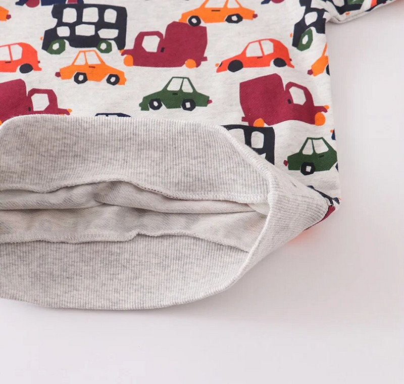 Pulcsik Gyerekruházat Fiúk Lányok Hosszú ujjú Pulcsi Gyerek Őszi/téli divat Rajzfilm autónyomat kerek nyakú laza