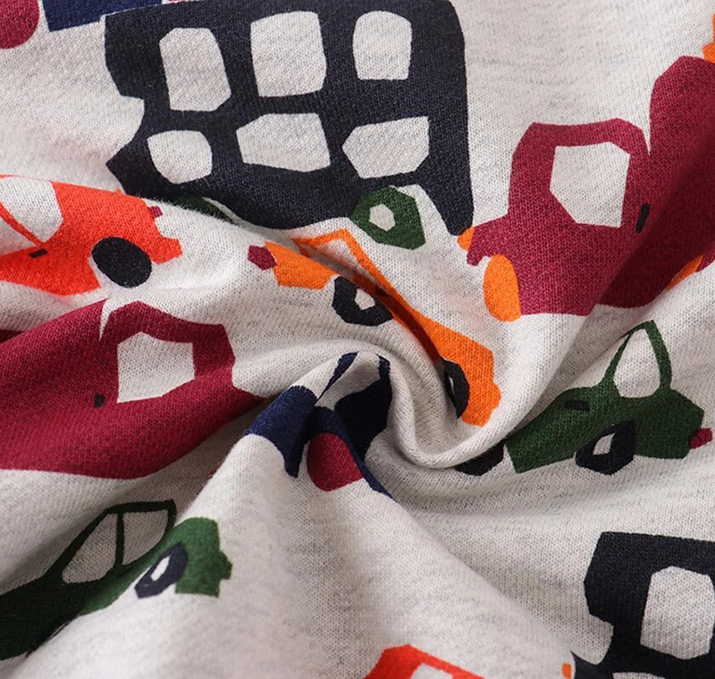 Pulcsik Gyerekruházat Fiúk Lányok Hosszú ujjú Pulcsi Gyerek Őszi/téli divat Rajzfilm autónyomat kerek nyakú laza