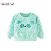 SAILEROAD Tavaszi új fiúk 2-7 éves korig Ruhák Pamut Felsőruházat Rajzfilm panda Baba felsők Lányok Gyerekek Tipegő Pulcsi Pulóverek