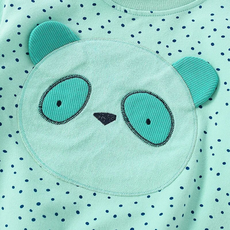 SAILEROAD Tavaszi új fiúk 2-7 éves korig Ruhák Pamut Felsőruházat Rajzfilm panda Baba felsők Lányok Gyerekek Tipegő Pulcsi Pulóverek