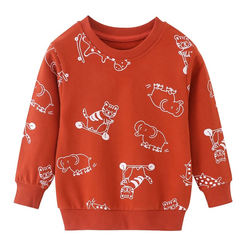 SAILEROAD Pavasaris, jauns 2–7 gadi Apģērbi Kokvilnas Virsdrēbes Zēniem Karikatūras Dzīvnieki Zīdaiņu Topi Meitenes Bērniem Maziem bērniem Kapucis Džemperi