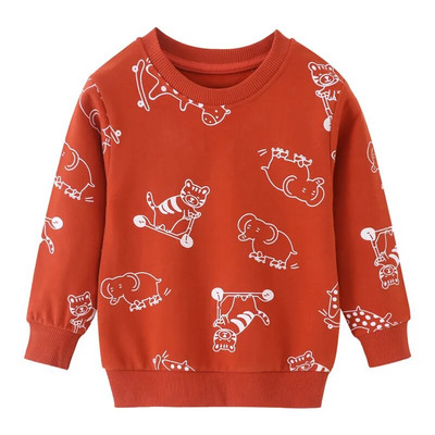 Jumping Meters Karsti Pārdodu Bērnu Apģērbi Rudens Pavasaris Zēnu Meiteņu Džemperi Garās Piedurknes Kokvilnas O veida kakla Bērnu Sporta Krekli