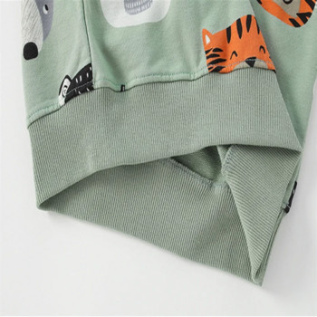 Jumping Meters 2-7T Animals Print Μακρυμάνικα Φούτερ για αγόρια Παιδικά Ρούχα Φθινοπωρινή Άνοιξη Παιδικά Μπλουζάκια με κουκούλα