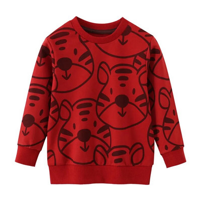 Šokinėjantys metrai 2-7 T gyvūnai Spaudiniai ilgomis rankovėmis berniukams megztiniai Vaikiški drabužiai rudens pavasario vaikams su gobtuvu kostiumas