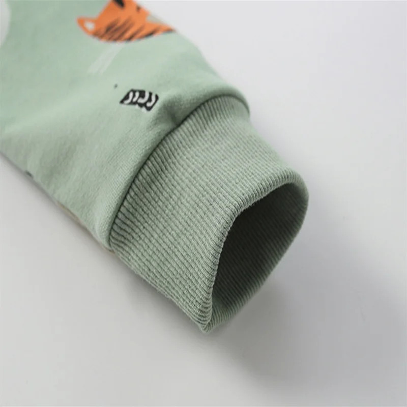 Šokinėjantys metrai 2-7 T gyvūnai Spaudiniai ilgomis rankovėmis berniukams megztiniai Vaikiški drabužiai rudens pavasario vaikams su gobtuvu kostiumas