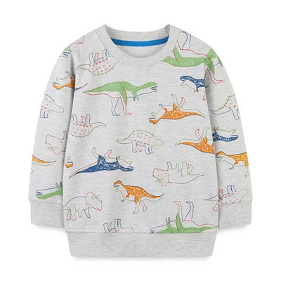 Őszi pulóver divat, hosszú ujjú gyerek pulóverek aranyos rajzfilm dinoszaurusz gyerekek fiúk lányok alkalmi felsők pamut kültéri ruházat
