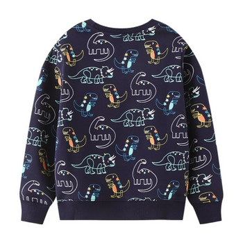 SAILEROAD 2022 Φθινόπωρο για αγόρια 2-7 ετών Ρούχα βαμβακερά εξωτερικά ενδύματα κινουμένων σχεδίων Dinosaur Baby μπλουζάκια Παιδικά μπλουζάκια με κουκούλα για νήπια